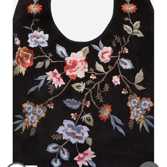 Johnny Was Renata Hobo Tote Leather Embroidered Bag - Picture 6 of 11